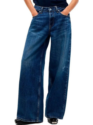 Tommy Jeans Γυναικείο Τζιν Παντελόνι Loose Εφαρμογή Μπλε DW0DW23174-1A5