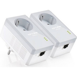 TP-Link TL-PA4010PKIT V4 Powerline Διπλό Kit για Ενσύρματη Σύνδεση με Θύρα Ethernet & Passthrough Πρίζα