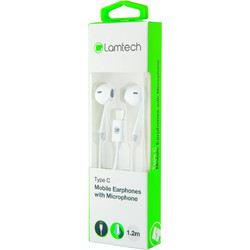 Lamtech LAM020939 Handsfree Earbud USB-C White