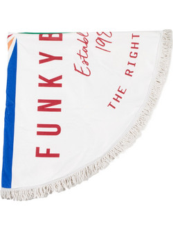 Funky Buddha Circle Στρογγυλή Πετσέτα Θαλάσσης Λευκή FBL189-10119
