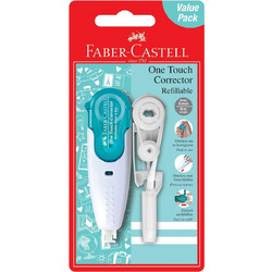 ΔΙΟΡΘΩΤΙΚΗ ΤΑΙΝΙΑ FABER CASTELL ONE TOUCH CORRECTOR ΜΕ ΑΝΤΑΛΛΑΚΤΙΚΟ 5mmX6m ΣΕ ΔΙΑΦΟΡΑ ΧΡΩΜΑΤΑ 169221