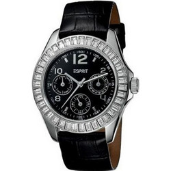 Esprit Arctic Chill Γυναικείο Ρολόι με Μαύρο Δερμάτινο Λουράκι ES101732005