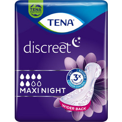 Tena Discreet Maxi Night Σερβιέτες Ακράτειας 6 Σταγόνες 12τμχ