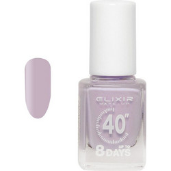 Elixir Up To 8 Days 132 Mauve Lila Gloss Βερνίκι Νυχιών Μακράς Διαρκείας Quick Dry 13ml