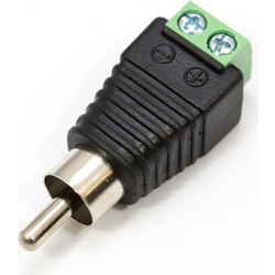 Adapter RCA Male Terminal Block 2pin Σύνδεσμος Καλωδίου Με Κλέμα 2pin Σε RCA Αρσενικό CV-2083