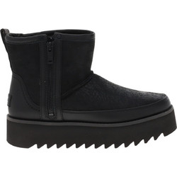 UGG Γυναικεία Μποτάκια Πλατφόρμα Suede Μαύρα με Γούνα 1105314-BLK