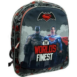 Graffiti Batman Vs Superman World's Finest Σχολική Τσάντα Πλάτης Νηπιαγωγείου Πολύχρωμη 273190