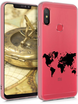 KW World Map TPU Silicone Transparent (Xiaomi Redmi Note 6 Pro)
