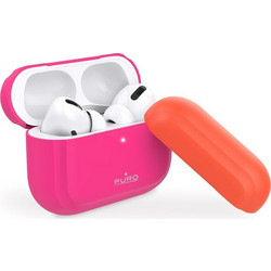 Puro ICON Θήκη Σιλικόνης για Airpods Pro 1st Gen - Fluo Fuchsia - Orange Cap (APPROCASE1FLUOFCS)