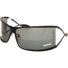 Missoni MI553 01 Ανδρικά Γυαλιά Ηλίου Oversized Μεταλλικά Μαύρα με Μαύρο Polarized Φακό