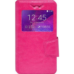 Δερμάτινη Θήκη/Πορτοφόλι για HTC Desire 620 ΡΟΖ (ΟΕΜ)