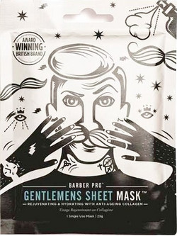 Barber Pro Rejuvenating & Hydrating Gentlmens Sheet Μάσκα Προσώπου για Ενυδάτωση & Αντιγήρανση με Κολλαγόνο 23gr