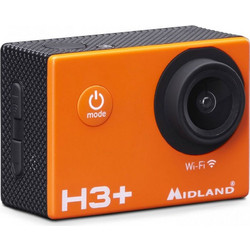 Midland H3+ Action Camera Full HD με WiFi και Οθόνη 2" Πορτοκαλί