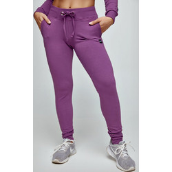 Bodymove Γυναικείο Παντελόνι Φόρμας Fleece με Λάστιχο Μωβ 1019-6