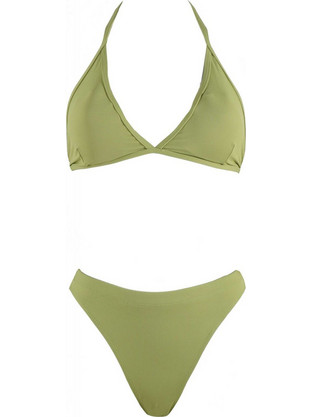 Gsecret Bikini Set Τριγωνάκι με Ενίσχυση Ψηλόμεσο Brazil Πράσινο C9105-12441