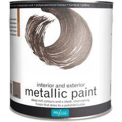 Polyvine Metallic Paint Pewter 0.5lt
