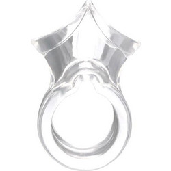 Chisa Novelties Crown Ring Ελαστικό Δαχτυλίδι Πέους Σιλικόνης 3.5cm Διαφανές