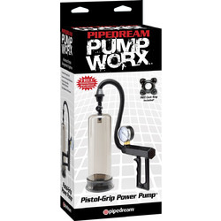 Pipedream Pistol-Grip Power Τρόμπα Πέους 23.5cm Μαύρη Διαφανή
