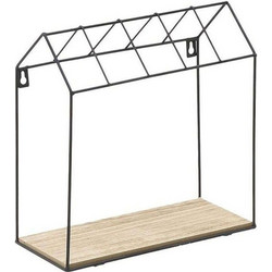 Ραφιέρα Τοίχου 6-50-299-0005 30Χ13Χ30cm Black-Natural Click