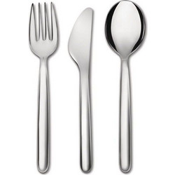 Μαχαιροπίρουνα Σε Θήκη Ταξιδιού Food a porter SA04S3 G (Σετ 3Τμχ.) 16,5x5x3,5cm Inox Alessi 3 τμχ Ανοξείδωτο Ατσάλι