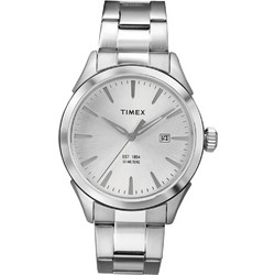 Timex Style Elevated Ανδρικό Ρολόι με Ασημί Μεταλλικό Μπρασελέ TW2P77200