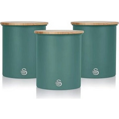 Swan Set of 3 Canisters Γκρι