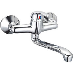 Bormann Elite BTW3130 Μπαταρία Κουζίνας Τοίχου Διπλής Παροχής Ανάμεικτη Inox
