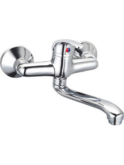 Bormann Elite BTW3130 Μπαταρία Κουζίνας Τοίχου Διπλής Παροχής Ανάμεικτη Inox