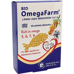 Medichrom Bio OmegaFarm Omega 3 6 7 9 Ιχθυέλαιο 30 Μαλακές Κάψουλες