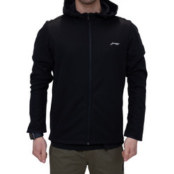 Li-Ning Running Ανδρική Ζακέτα Φούτερ με Κουκούλα και Φερμουάρ Μαύρη AFDN377-1