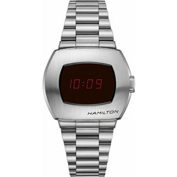 Hamilton American Classic Ψηφιακό Ανδρικό Ρολόι με Ασημί Μεταλλικό Μπρασελέ H52414130