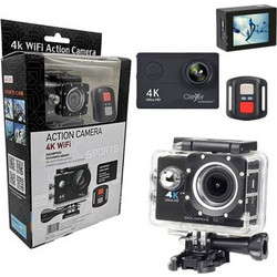 Clever ActionCam TM Action Camera 4K Ultra HD 360° με WiFi Μαύρη