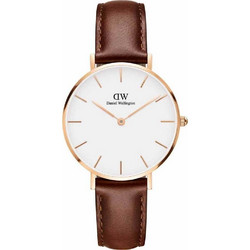 Daniel Wellington Γυναικείο Ρολόι με Καφέ Δερμάτινο Λουράκι DW00100175