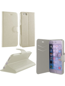 ΘΗΚΗ IPHONE 6S PLUS / IPHONE 6 PLUS 5.5" LINE LEATHER-TPU BOOK STAND ΜΠΕΖ VL