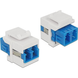 Delock Keystone LC Duplex Female To LC Duplex Female Blue/White 86357