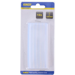 KINZO 04471 glue sticks Ράβδοι σιλικόνης 7x100mm Διάφανοι 12 τεμάχια