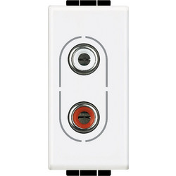 Πρίζα Living Light 2RCA 1 Στοιχείου Λευκό