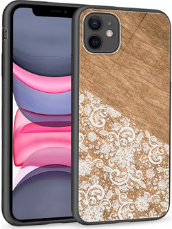 Θήκη iPhone 11 Black TPU - White Lace