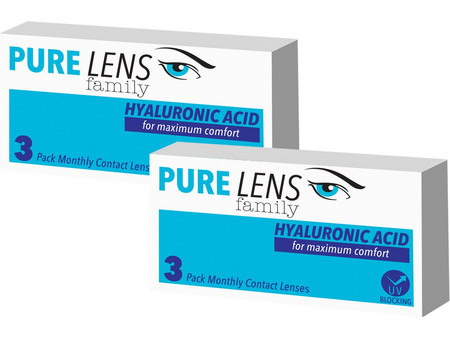 Pure Lens Hyalouronic ΜΥΩΠΙΑΣ ΜΗΝΙΑΙΟΙ - 6 ΦΑΚΟΙ (2 X 3 τμχ.)
