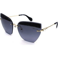Blumarine SBM137S 0300 Γυναικεία Γυαλιά Ηλίου Πεταλούδα Μεταλλικά Χρυσά με Μαύρο Polarized Φακό