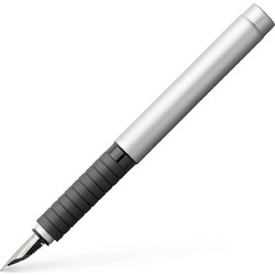 Faber-Castell Πένα Γραφής Basic Satin Chrome M Ανθρακί - 077148520
