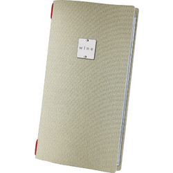 Menu PVC ECO JUTE λευκό πάγου με 2 διαφάνειες για 8 σελίδες 4RE 15 3x29 7cm DAG Italy c376510