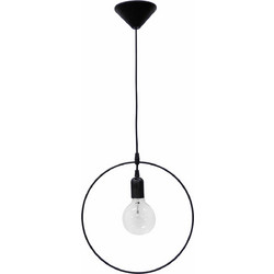 Heronia Lighting Kyklos 1/L Κρεμαστό Φωτιστικό Οροφής Μονόφωτο Μαύρο 34-0038