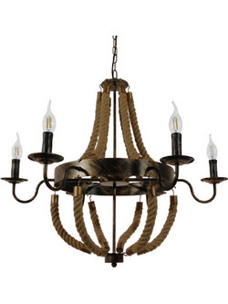 Φωτιστικό Οροφής Victorian 01404 Bronze GloboStar Σχοινί,Μέταλλο
