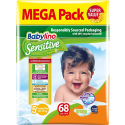 Babylino Sensitive Junior Plus Πάνες No5+ 12-17kg 68τμχ