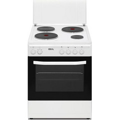 Ideal IDCM 6060 ENW Κουζίνα Αερίου & Ρεύματος 60lt με Εμαγιέ Εστίες 59.8cm