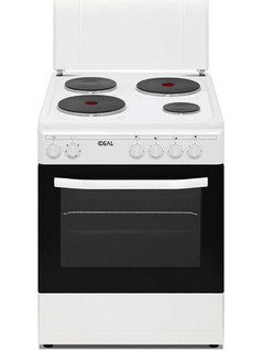 Ideal IDCM 6060 ENW Κουζίνα Αερίου & Ρεύματος 60lt με Εμαγιέ Εστίες 59.8cm