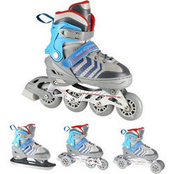 Nils Extreme Inline Αυξομειούμενα Rollers Παιδικά Μπλε Γκρι NH18192