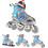 Nils Extreme Inline Αυξομειούμενα Rollers Παιδικά Μπλε Γκρι NH18192