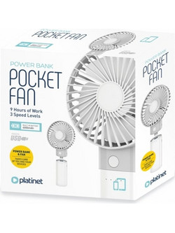 Platinet Pocket Fan White 4000mAh